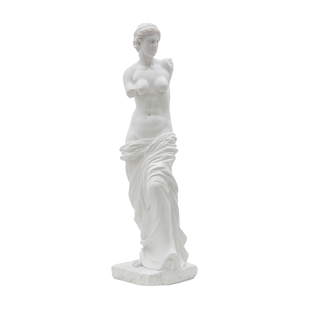 Statua classica decorativa da tavolo in poliresina bianca h49cm Greek Promozione Statua classica decorativa da tavolo in poliresina bianca h49cm Greek Promozione