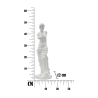 Statua classica decorativa da tavolo in poliresina bianca h49cm Greek Stock