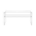 Mobile porta TV moderno in plexiglass trasparente 33x100x50cm Visio Offerta