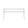 Mobile porta TV moderno in plexiglass trasparente 33x100x50cm Visio Offerta