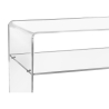 Mobile porta TV moderno in plexiglass trasparente 33x100x50cm Visio Saldi