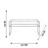 Mobile porta TV moderno in plexiglass trasparente 33x100x50cm Visio Sconti