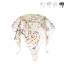 Tavolino alto rotondo di design in plexiglass trasparente Drappeggi Modello