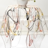 Tavolino alto rotondo di design in plexiglass trasparente Drappeggi Misure