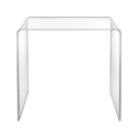 Tavolino da salotto moderno in plexiglass trasparente 50x40x50cm 80'S Big Costo