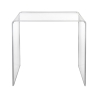 Tavolino da salotto moderno in plexiglass trasparente 50x40x50cm 80'S Big Costo
