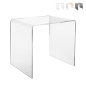 Tavolino da salotto moderno in plexiglass trasparente 50x40x50cm 80'S Big Caratteristiche