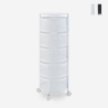 Carrello portafrutta portavivande 5 cestelli girevoli con ruote Rodin XL Sconti