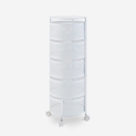 Carrello portafrutta portavivande 5 cestelli girevoli con ruote Rodin XL Stock