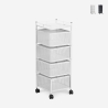 Carrello portafrutta con ruote moderno cucina 4 cestelli girevoli Avet Sconti