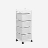 Carrello portafrutta con ruote moderno cucina 4 cestelli girevoli Avet Catalogo