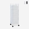 Carrello con ruote da cucina 5 cestelli portafrutta girevoli Avet Plus Sconti