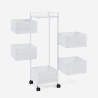 Carrello con ruote da cucina 5 cestelli portafrutta girevoli Avet Plus Stock