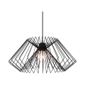 Lampadario a sospensione moderno in metallo nero intrecciato con cavo regolabile Ø50 Spider Promozione