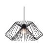 Lampadario a sospensione moderno in metallo nero intrecciato con cavo regolabile Ø50 Spider Promozione