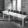 Tavolo allungabile in vetro 83x120-350 per sala da pranzo cucina Far Vendita