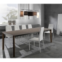 Tavolo allungabile da pranzo 90x160-240cm in legno noce scuro Komodo Wood Offerta