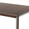 Tavolo allungabile da pranzo 90x160-240cm in legno noce scuro Komodo Wood Saldi