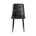 Set 4 sedie da soggiorno cucina in velluto effetto trapuntato Corfù 