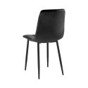 Set 4 sedie da soggiorno cucina in velluto effetto trapuntato Corfù 