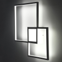 Plafoniera design moderno applique da parete geometrica a luce Led Rhos Misure