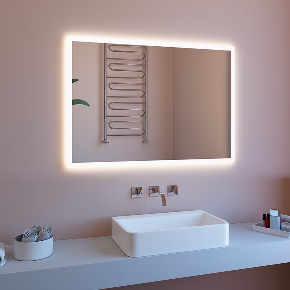 Specchio bagno antiappannamento con LED retroilluminato 100x70 ETR127-M