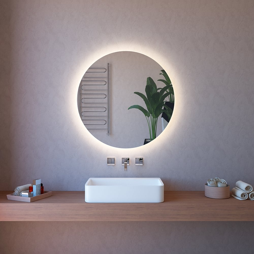 Specchio bagno led antiappannamento rotondo 90cm retroilluminato ETR116-XL