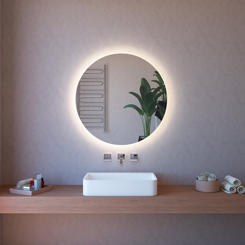 Specchio da bagno rotondo retroilluminato 85cm con luce e bluetooth ETR116-L