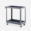 Carrello porta attrezzi in metallo 2 ripiani per officina garage Kerey Sconti