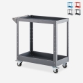 Carrello porta attrezzi in metallo 2 ripiani per officina garage Kerey Promozione