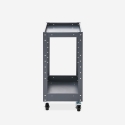 Carrello porta attrezzi in metallo 2 ripiani per officina garage Kerey Stock