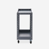 Carrello porta attrezzi in metallo 2 ripiani per officina garage Kerey Stock