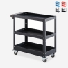 Carrello porta attrezzi in metallo 3 ripiani con ruote Kerey Plus Promozione