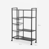 Carrello portafrutta cucina moderno con ruote 115x32x135cm Faris Deluxe Offerta