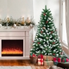 Albero di Natale artificiale con decorazioni e neve finta 180cm Bergen Vendita