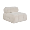 Modulo centrale per divano componibile in bouclè bianco Bubble 1B Offerta