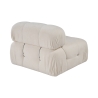 Modulo centrale per divano componibile in bouclè bianco Bubble 1B Stock