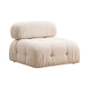 Divano modulare componibile crema 4 posti in tessuto Bubble 3S Saldi