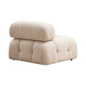 Divano modulare componibile crema 4 posti in tessuto Bubble 3S Sconti