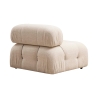 Divano modulare componibile crema 4 posti in tessuto Bubble 3S Sconti