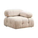 Divano modulare componibile crema 4 posti in tessuto Bubble 3S Stock