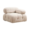Divano modulare componibile crema 4 posti in tessuto Bubble 3S Stock
