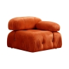 Divano modulare componibile 4 posti in velluto arancione Bubble 3SV Saldi