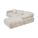Divano modulare componibile 4 posti con poggiapiedi in bouclè bianco Bubble 3SPB Catalogo