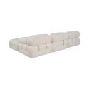 Divano modulare componibile 4 posti con poggiapiedi in bouclè bianco Bubble 3SPB Stock