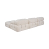Divano modulare componibile 4 posti con poggiapiedi in bouclè bianco Bubble 3SPB Stock