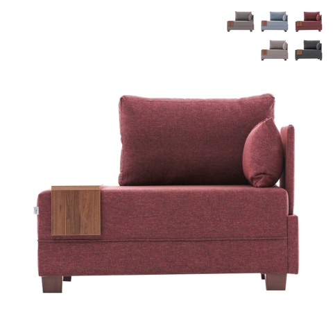 Poltrona chaise longue in tessuto con vassoio integrato Fly Right Promozione