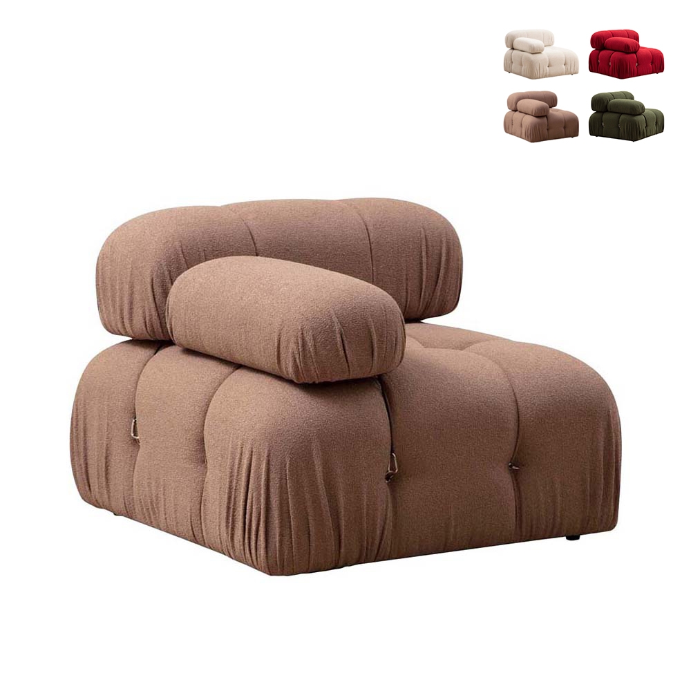 Modulo angolare sinistro per divano componibile in tessuto Bubble 1L Promozione Modulo angolare sinistro per divano componibile in tessuto Bubble 1L Promozione
