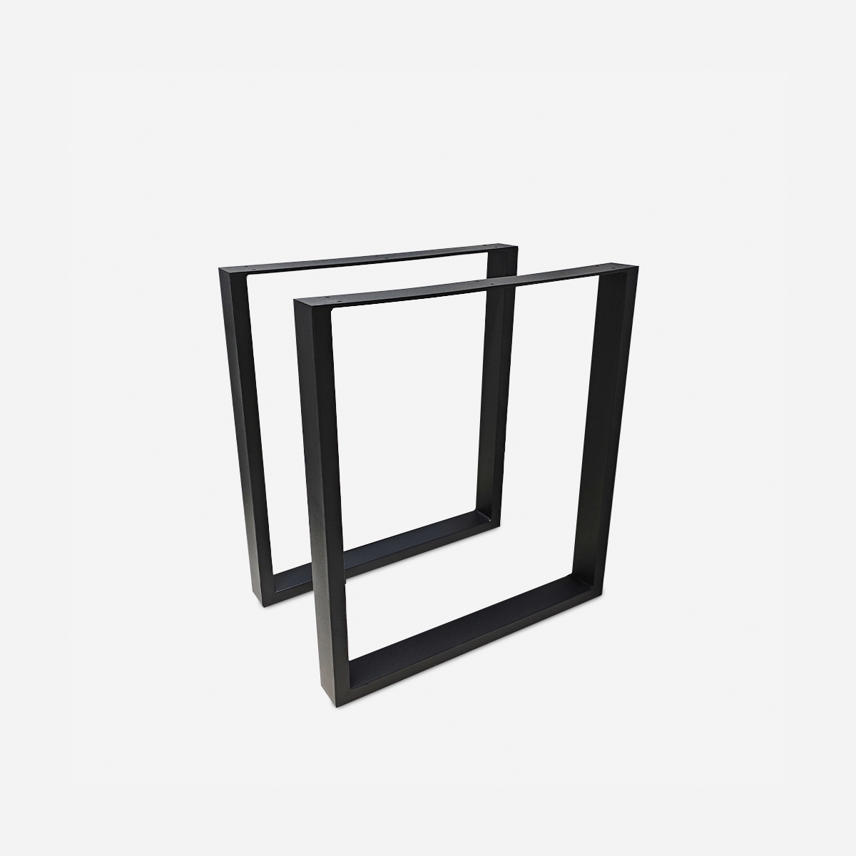 Set 2 gambe rettangolari per tavolo 65x71cm metallo nero industriale Quill Promozione