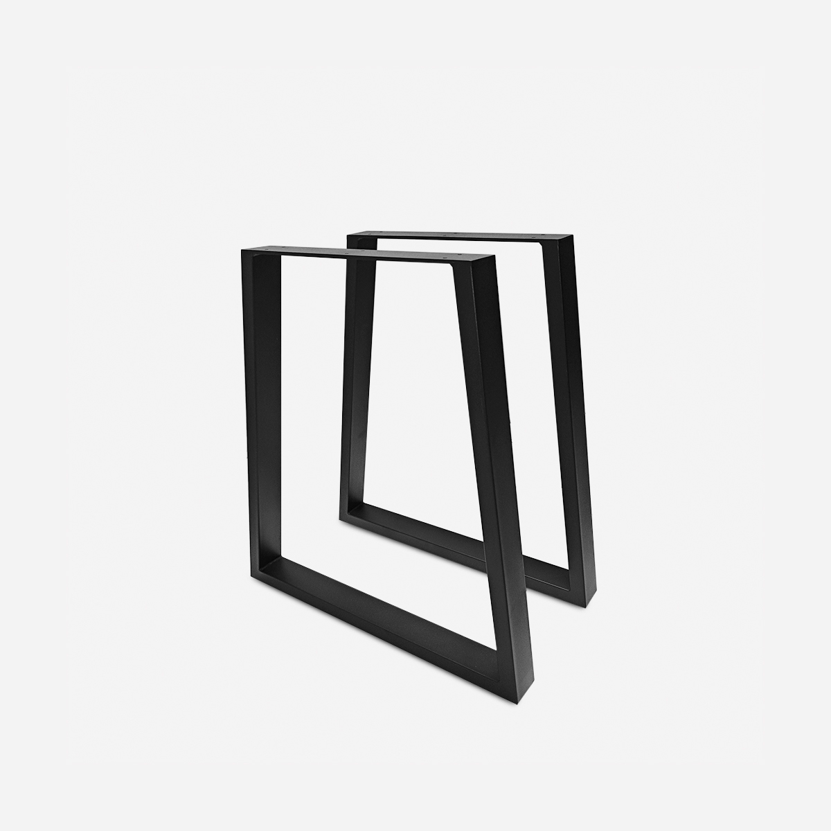 Set 2 gambe per piano tavolo forma trapezoidale in metallo nero Flare Promozione Set 2 gambe per piano tavolo forma trapezoidale in metallo nero Flare Promozione